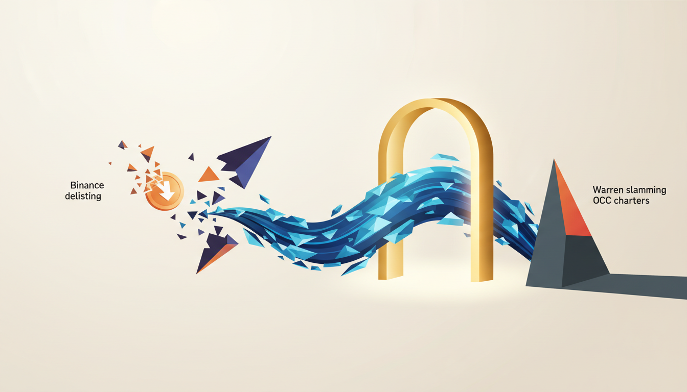 Ripple Gains Regulatory Clarity as Binance Delists Pairs and Warren Slams OCC Charters