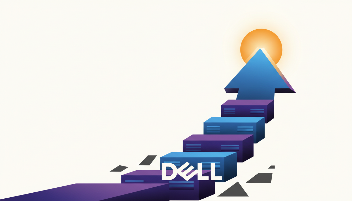 Hero illustration for article: Dell AI Earnings Beat Fuels Server Sector Surge Amid Pullback Risks