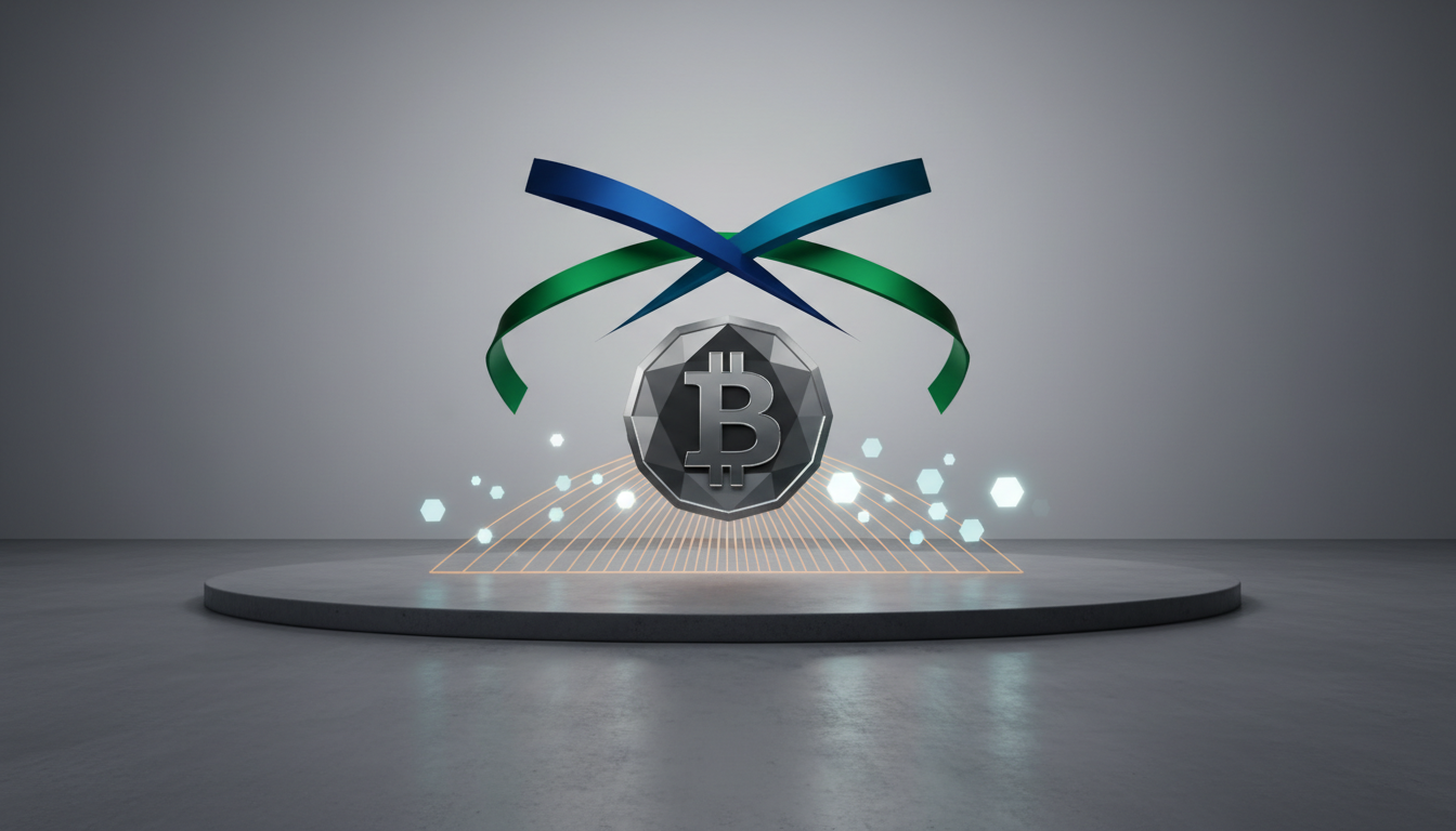 Hero: A split financial scene showing rising stock market indices reaching new highs alongside a declining Bitcoin price chart, with subtle Middle East diplomatic imagery and oil price indicators in the background
