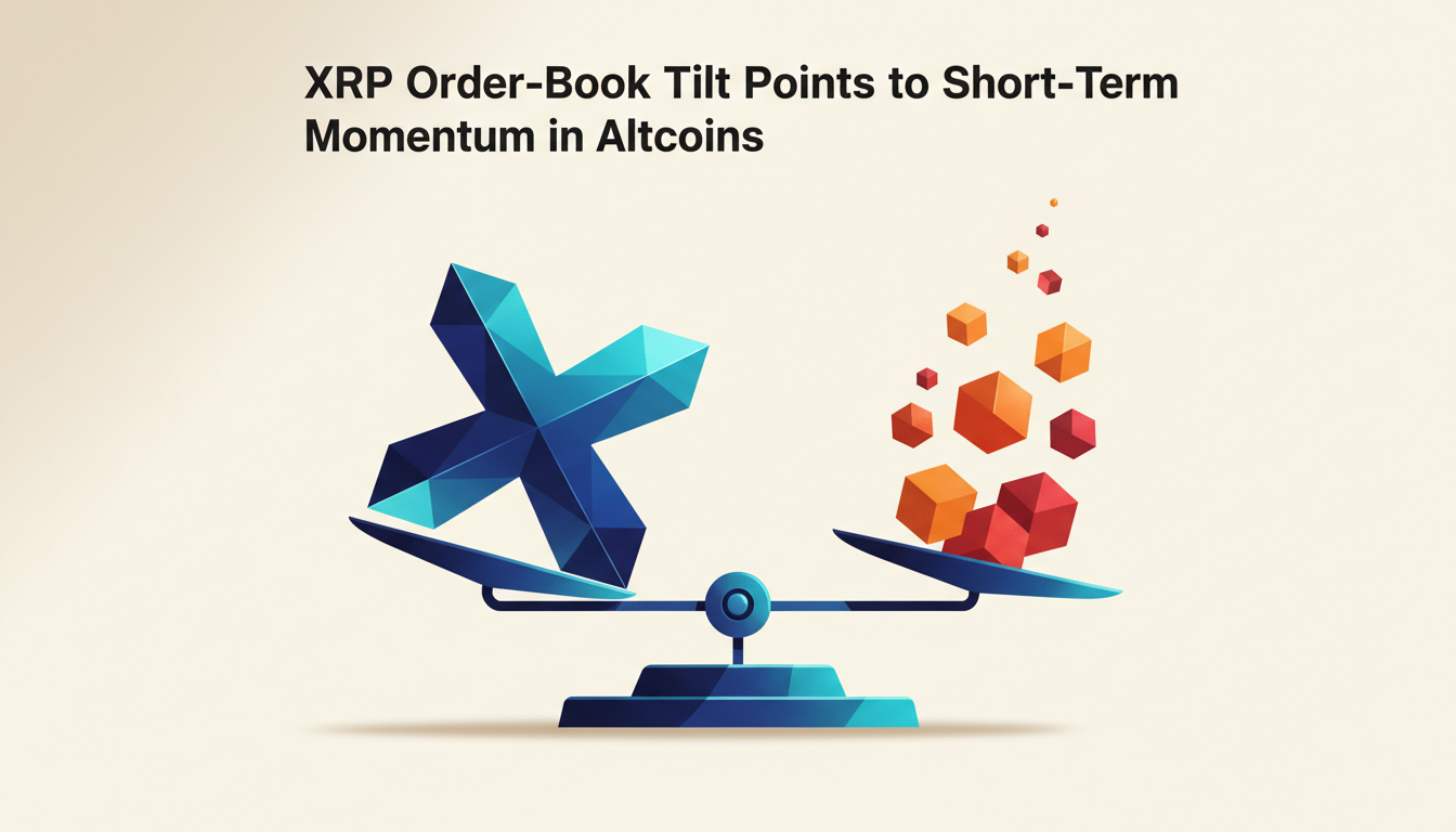 Hero illustration for article: XRP Order-Book Tilt Points to Short-Term Momentum in Altcoins
