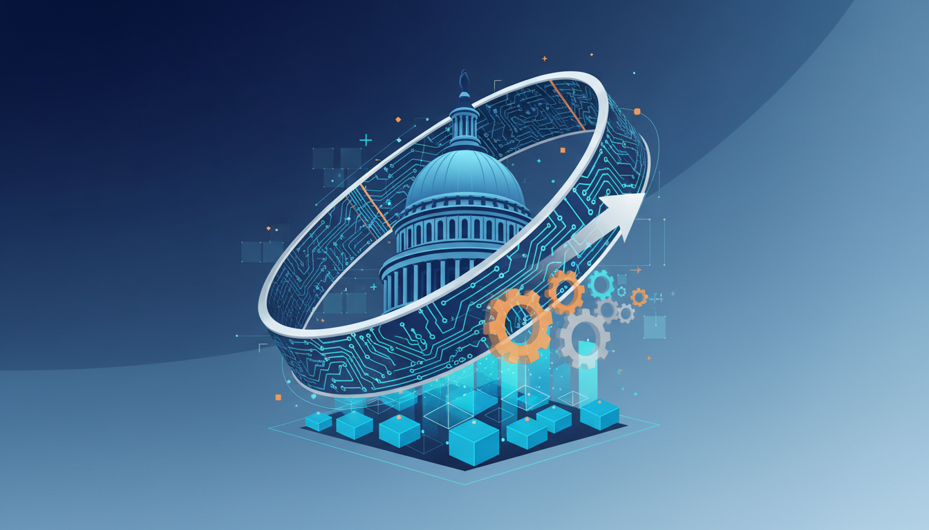 Hero: A split visual showing official CFTC regulatory documents on one side and a modern cryptocurrency trading dashboard with perpetual futures charts on the other, set against a digital blue background