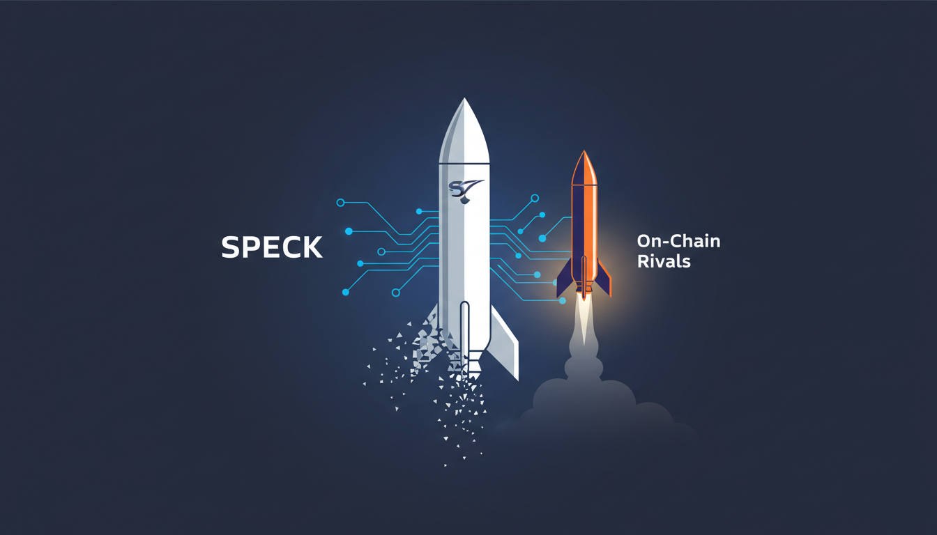 Hero: A digital illustration showing the SpaceX rocket launching alongside blockchain tokens and Nasdaq stock tickers, with crypto exchange logos fading in the background