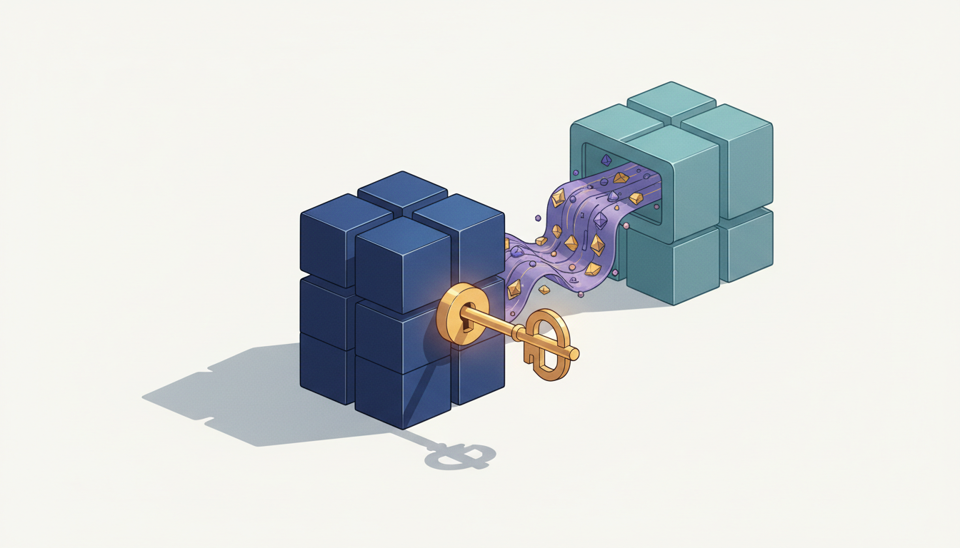 Hero: A digital visualization of a large Ethereum transaction flowing from a centralized exchange interface to a secure self-custody wallet icon, with blockchain data streams in the background