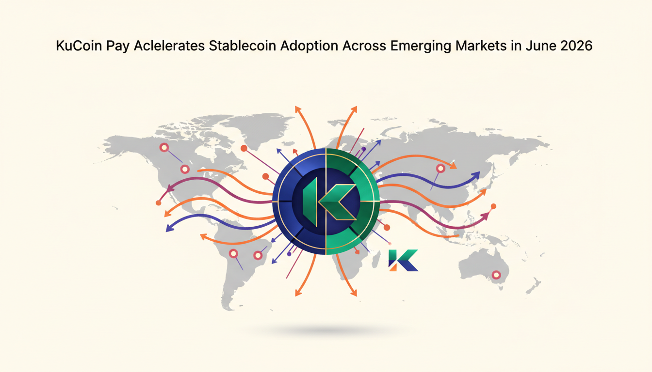 Hero: Digital illustration of blockchain connections linking global financial hubs with emerging market mobile payment apps and local bank networks, showing stablecoin flows across continents