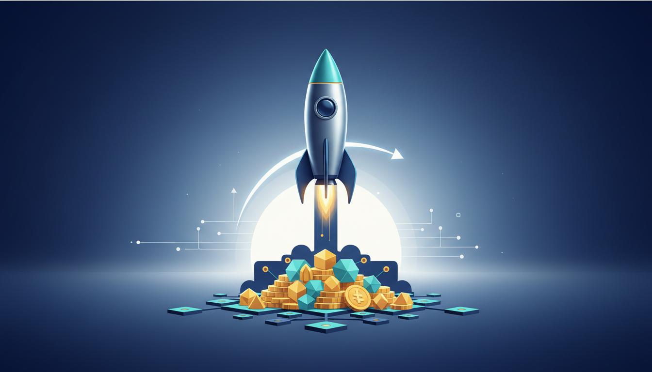 Hero: A bustling Hong Kong stock exchange trading floor with digital overlays of crypto tokens and blockchain networks connecting to traditional finance symbols, set in mid-June 2026 lighting