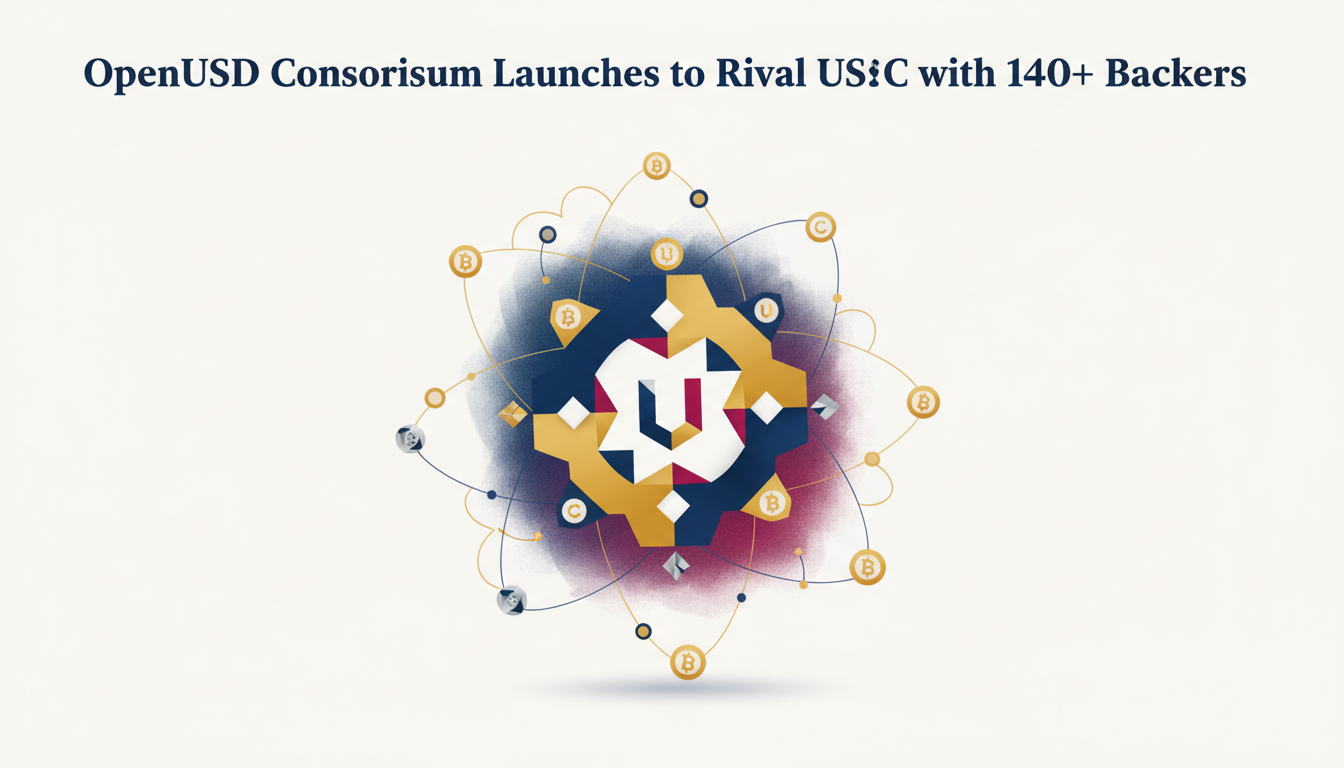 Hero: A digital visualization of blockchain networks connecting payments platforms with data flows representing stablecoin issuance on Solana, Stellar, Base, and Polygon