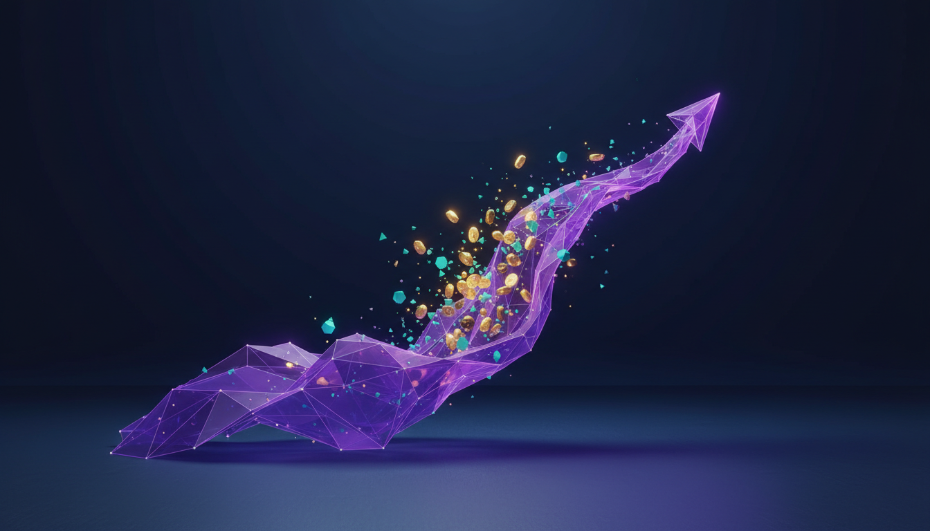 Hero: A vibrant digital illustration of the Solana blockchain network with glowing tokens launching into the air like airdrops, set against a backdrop of fluctuating market charts showing volatility in early July 2026