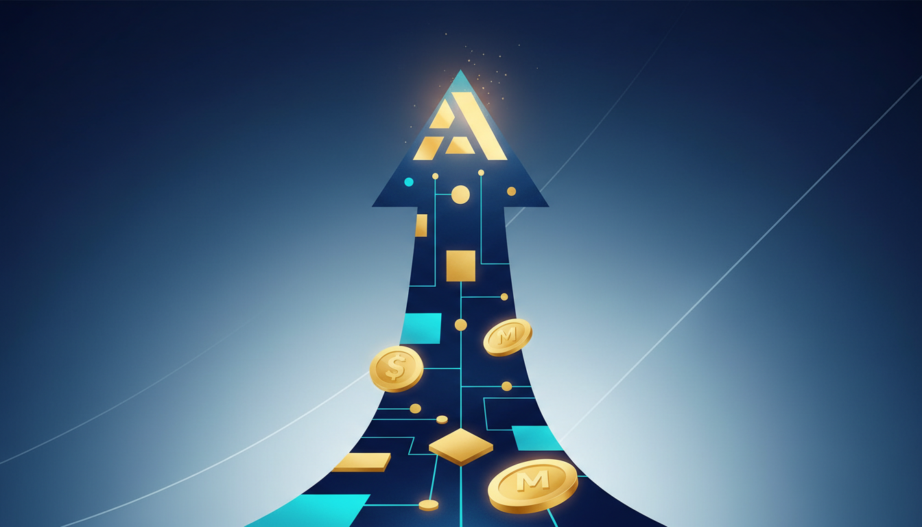 Hero: A digital bull charging through glowing Solana blockchain nodes with rising meme coin charts and trading volume spikes in the background