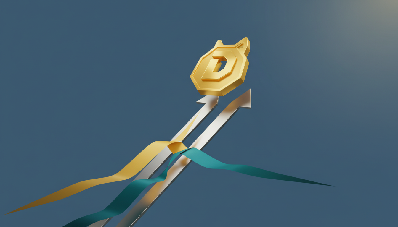 Hero illustration for article: Dogecoin Nears $0.12 Breakout as Meme Coins Show Mixed Signals