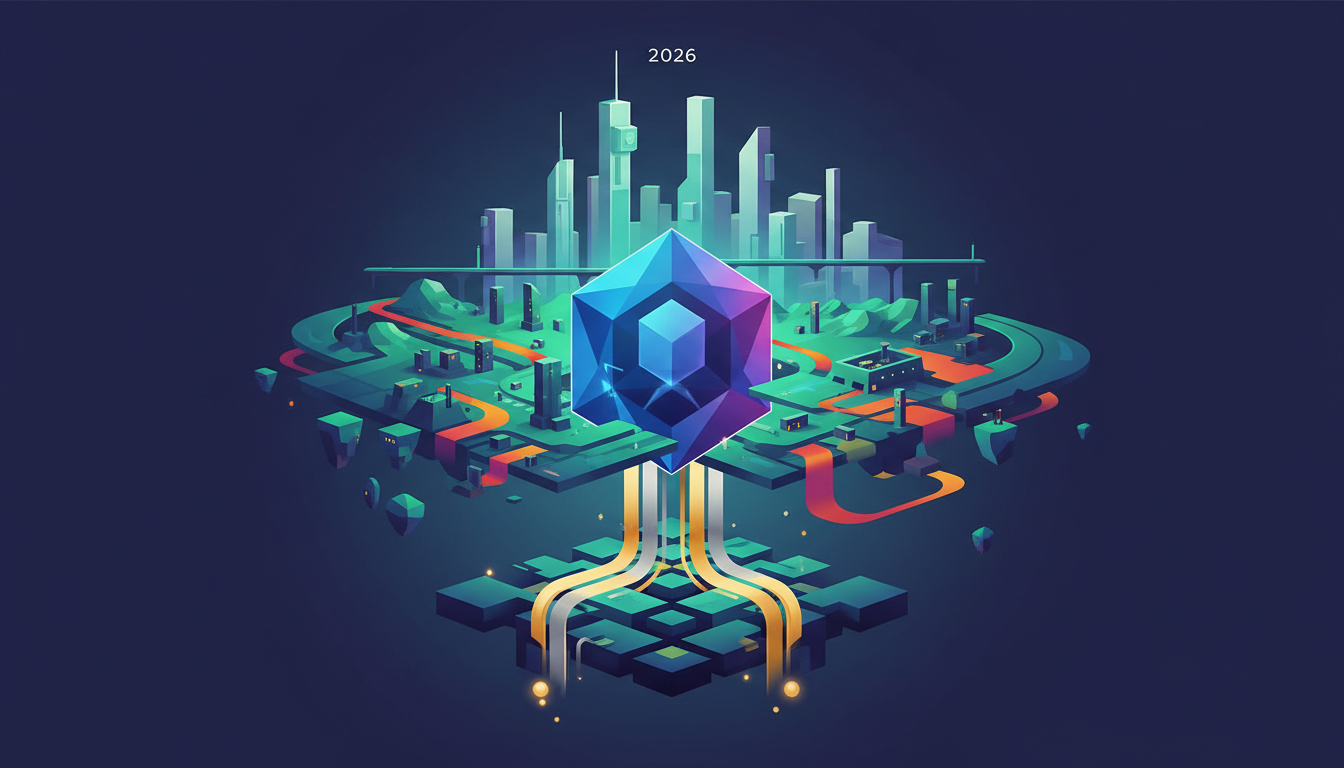 Hero: Digital rendering of Solana blockchain validators integrated with immersive gaming worlds, showing VC capital streams flowing into metaverse infrastructure under a 2026 skyline