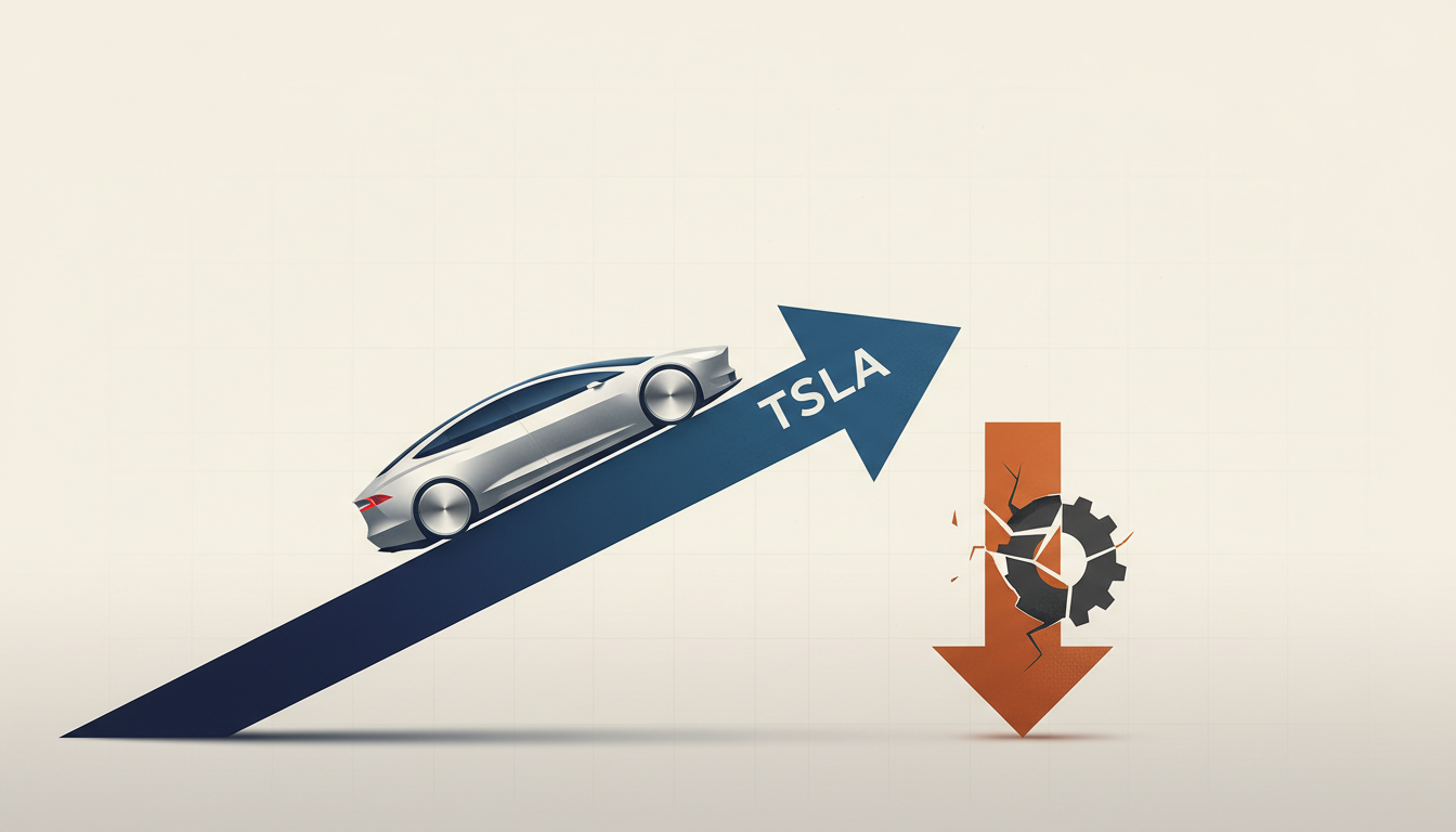Hero illustration for article: July 2026 Auto Market Swings: TSLA and TRV Lead Divergent Trends