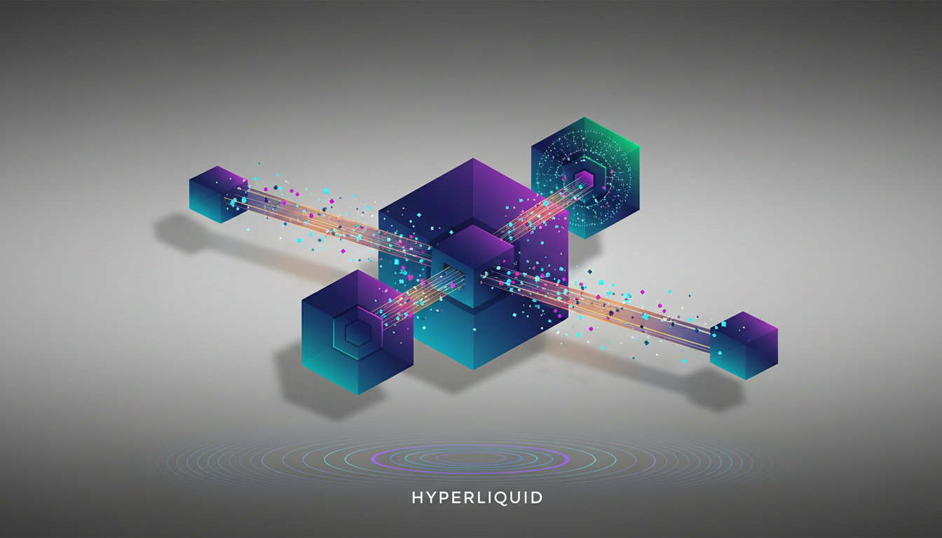 Hero: A digital visualization of blockchain bridges connecting multiple networks with data flowing between them