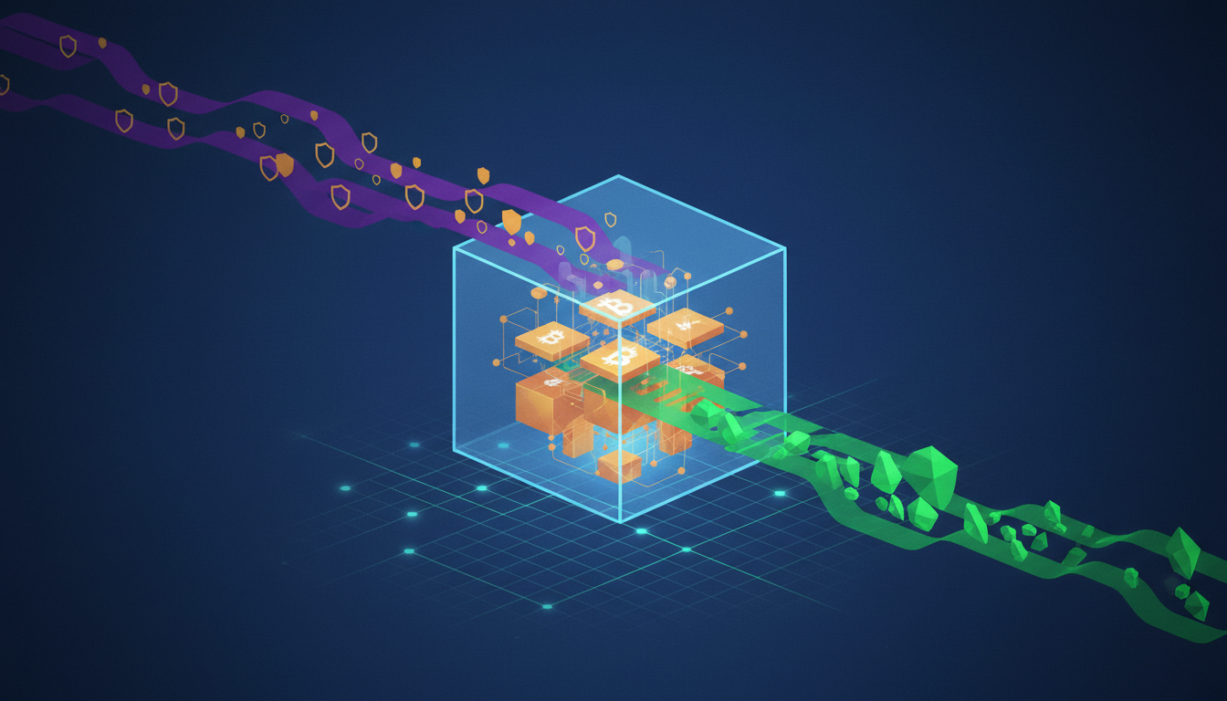 Hero: A digital visualization of institutional Bitcoin wallets integrating regulatory data streams and tokenized RWA tools on a blockchain dashboard