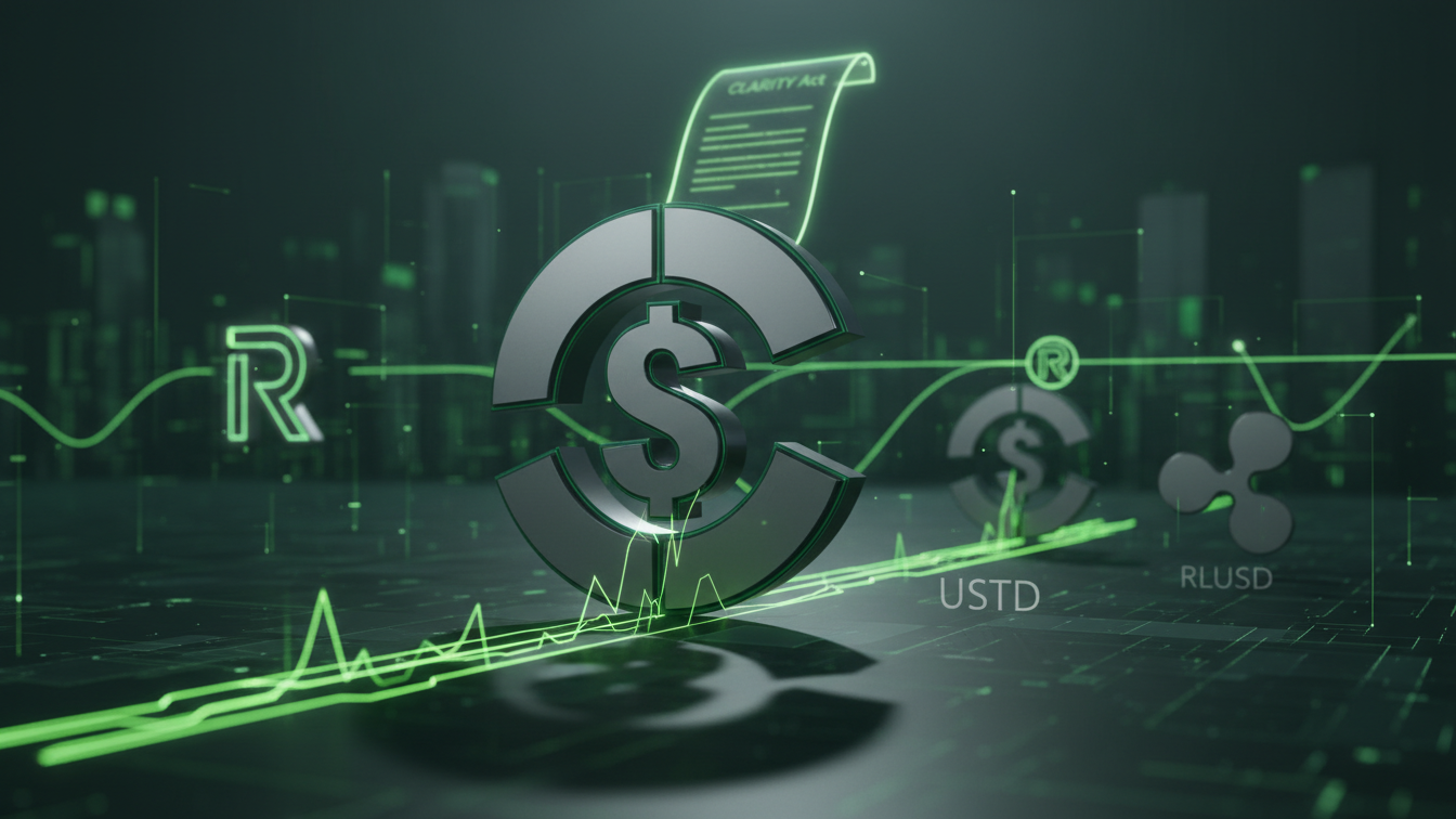 Editorial illustration for USDC Leads Stablecoin Adoption Surge Amid Regulatory Clarity in 2026