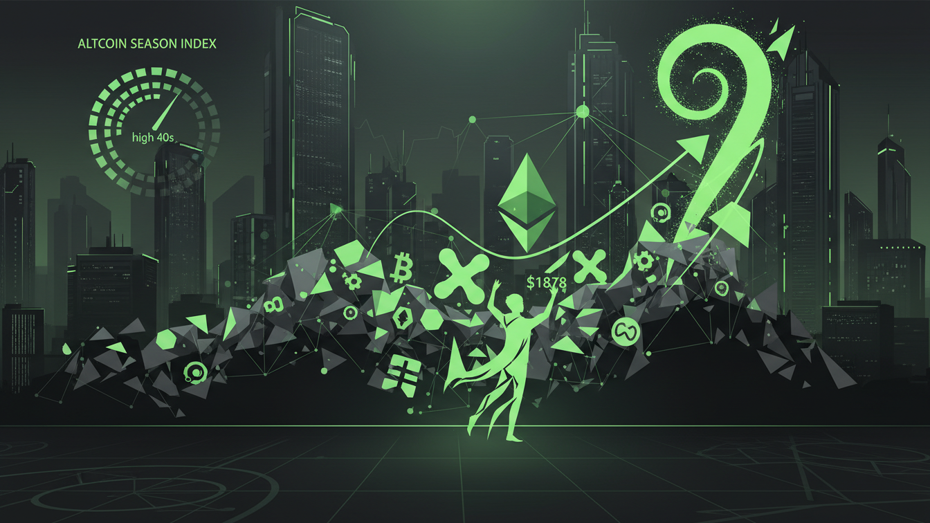 Editorial illustration for Altcoin Season Index Climbs as DonAlt Shifts to Ethereum Buys