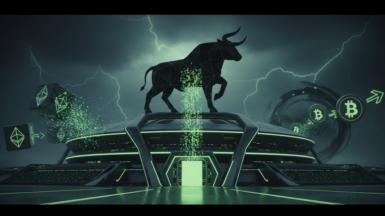 Editorial illustration for GameSquare ETH Losses Signal Caution for Bitcoin ETFs Amid Esports Crypto Boom