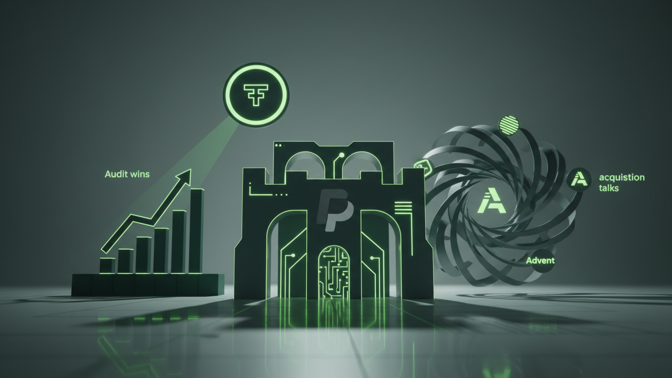 Editorial illustration for PayPal Acquisition Talks Heat Up as Stablecoin Sector Sees Audit Wins