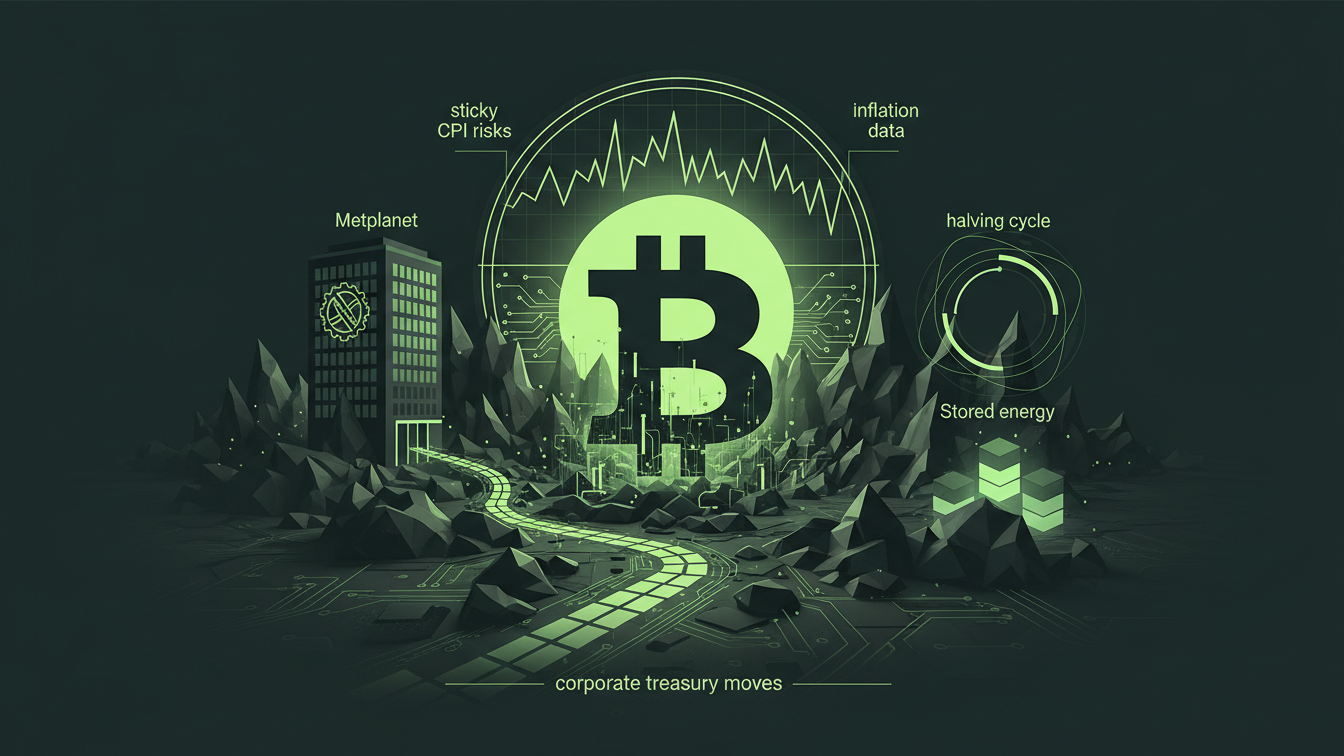 Editorial illustration for Bitcoin Price Action: Metaplanet Moves and Sticky CPI Risks