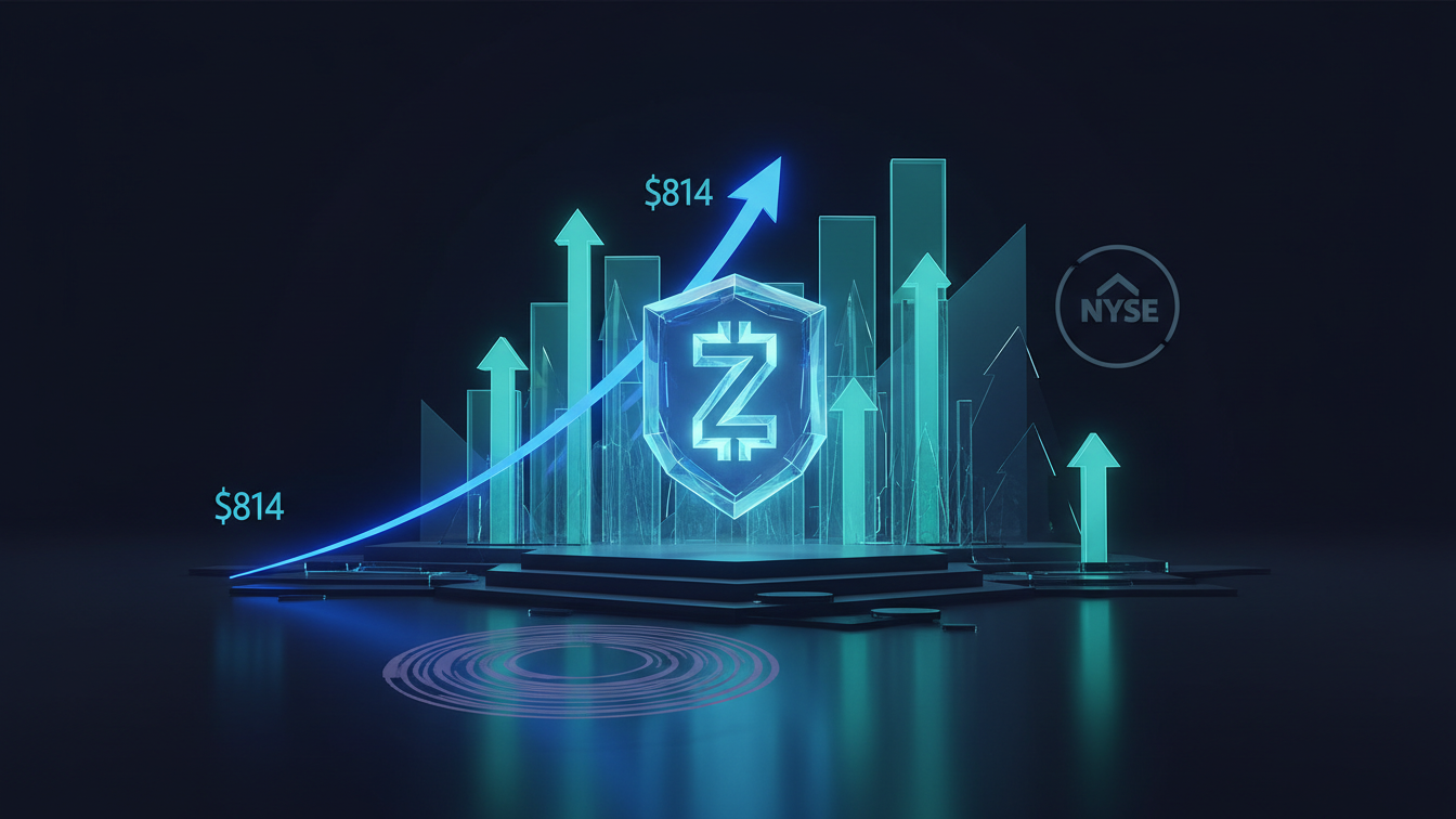 Editorial illustration for Zcash Hits 8-Year High at $814 Ahead of Grayscale ETF: Privacy Coin Eyes XRP Flip