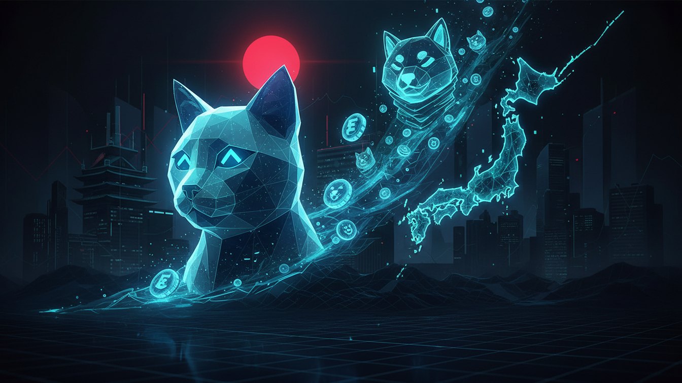 Editorial illustration for Cash Cat Leads Meme Coin Surge as Rally Hits Dog and Cat Tokens in August 2026
