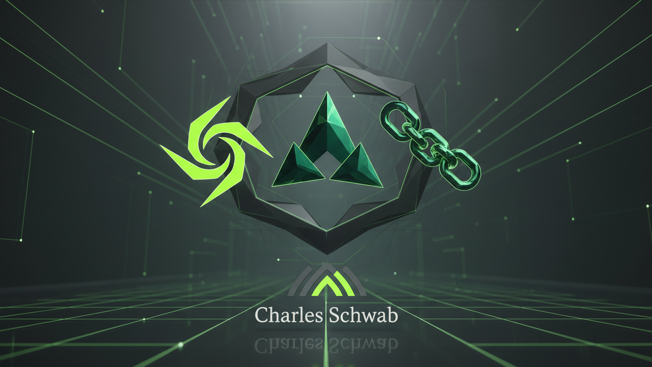 Editorial illustration for Charles Schwab Adds Solana, Avalanche, Chainlink to Crypto Platform