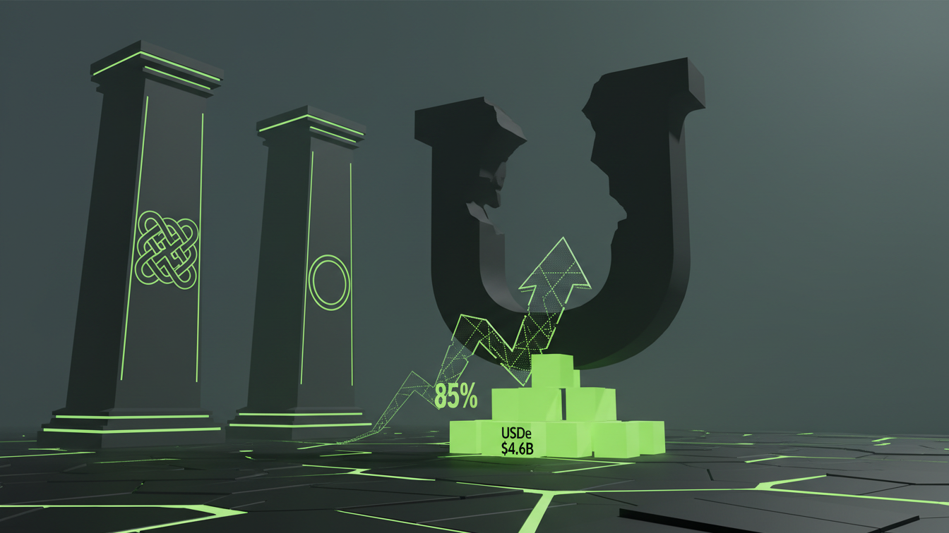Editorial illustration for Ethena Buybacks Stall as USDe Supply Lags