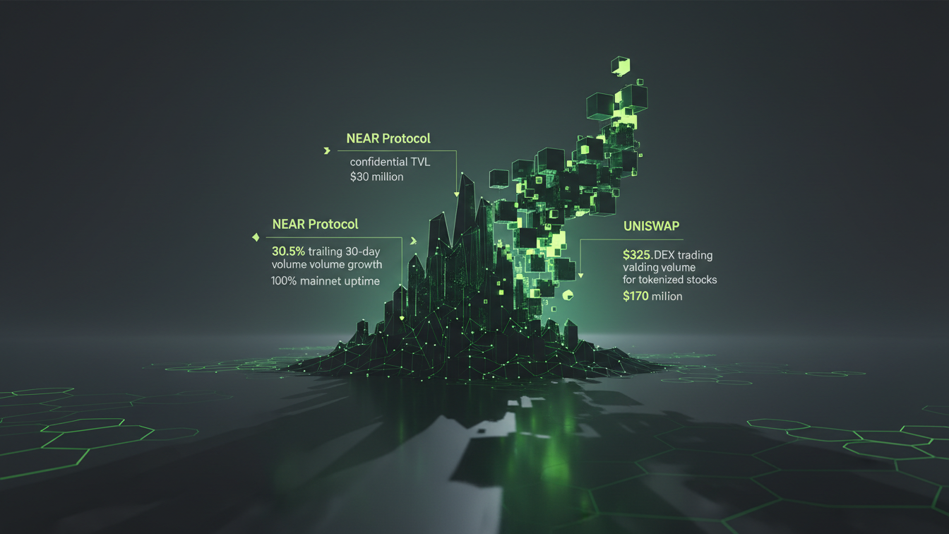 Editorial illustration for DeFi Protocol Updates: Uniswap and NEAR Bullish Moves