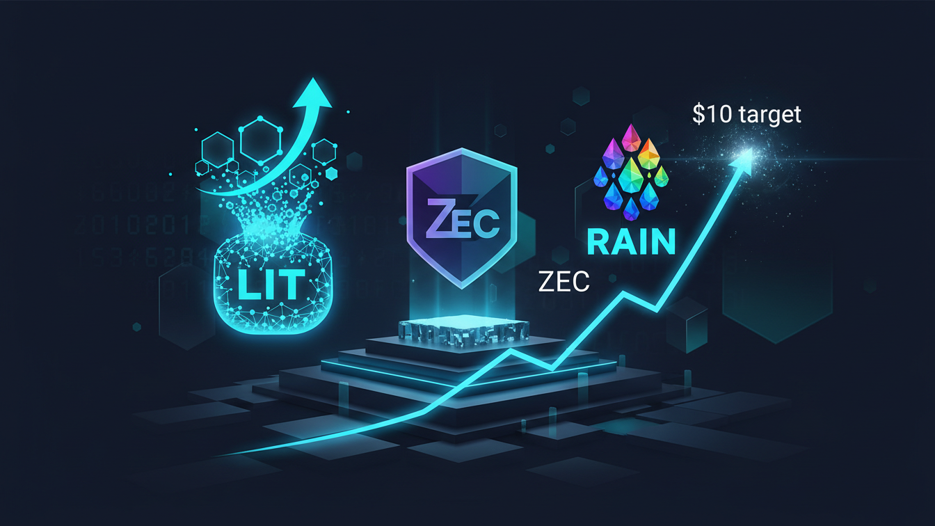 Editorial illustration for Altcoin Season Sparks as LIT ZEC RAIN Hit Multi-Month Highs