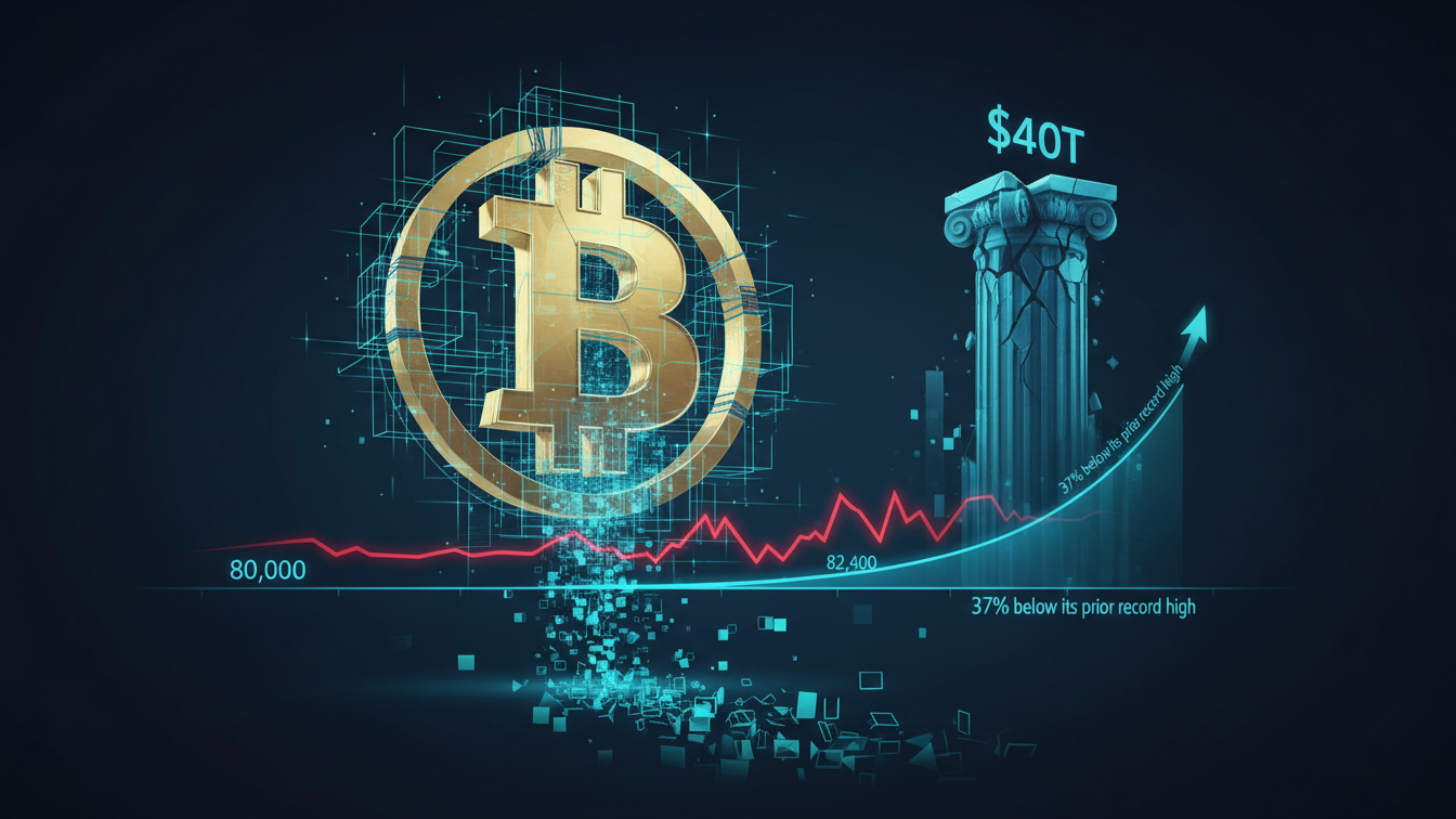 Editorial illustration for Bitcoin Holds Above $80K Amid $82.4K Rejection and Institutional Flows
