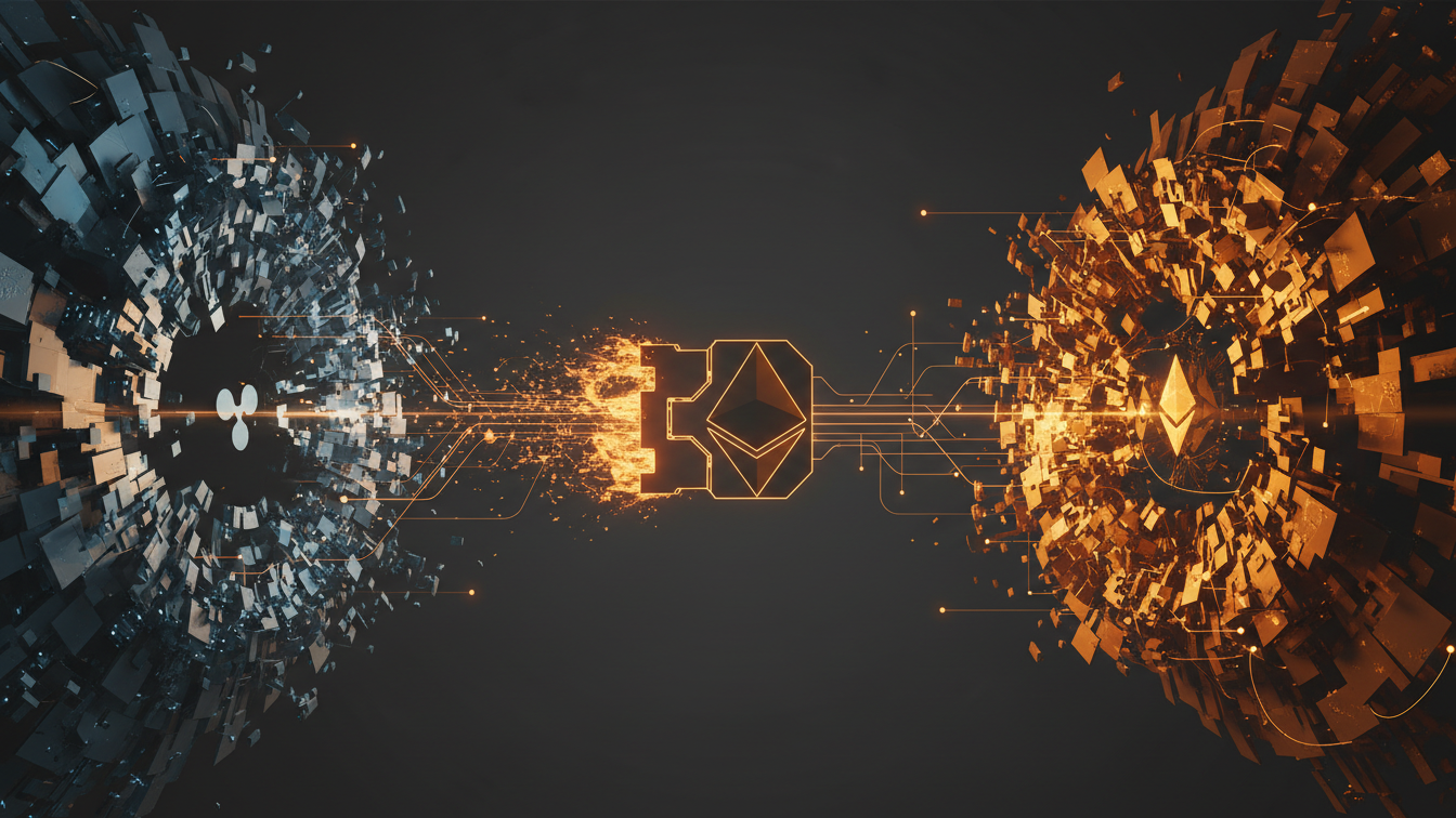Editorial illustration for RLUSD Ethereum Shift Highlights Stablecoin Adoption Pressures