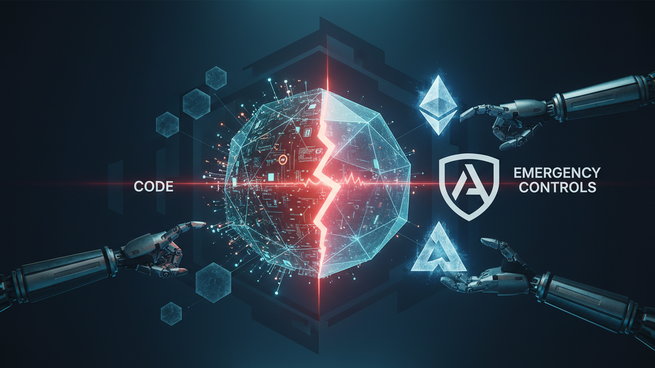 Editorial illustration for DeFi DAOs at Crossroads: Compound Weighs Code vs Emergency Controls September 2026