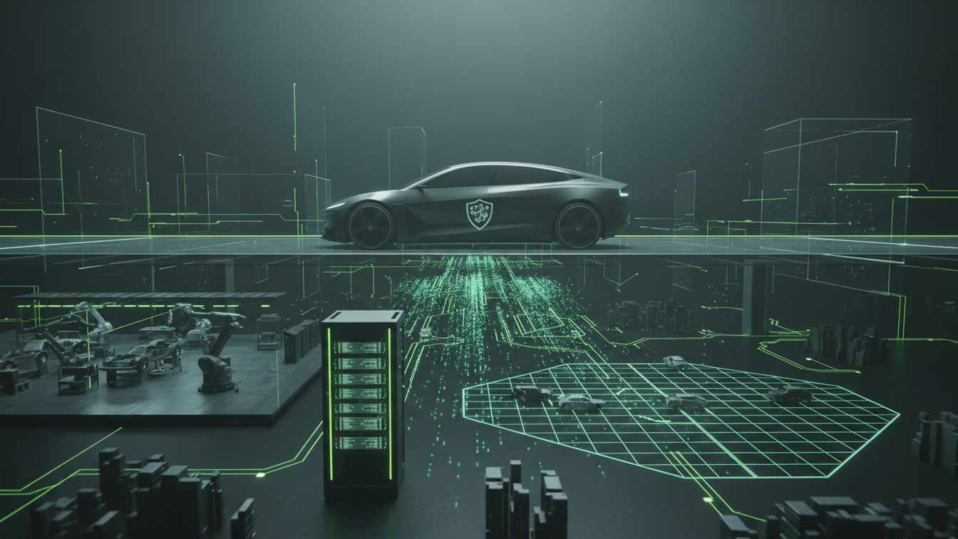 Editorial illustration for NVIDIA Accelerates Physical AI Into Automotive Production Lines