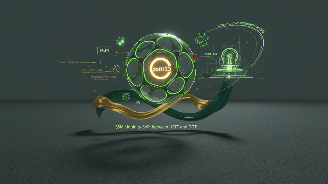 Editorial illustration for Polkadot dotUSD Vote Tests Stablecoin Self-Sufficiency