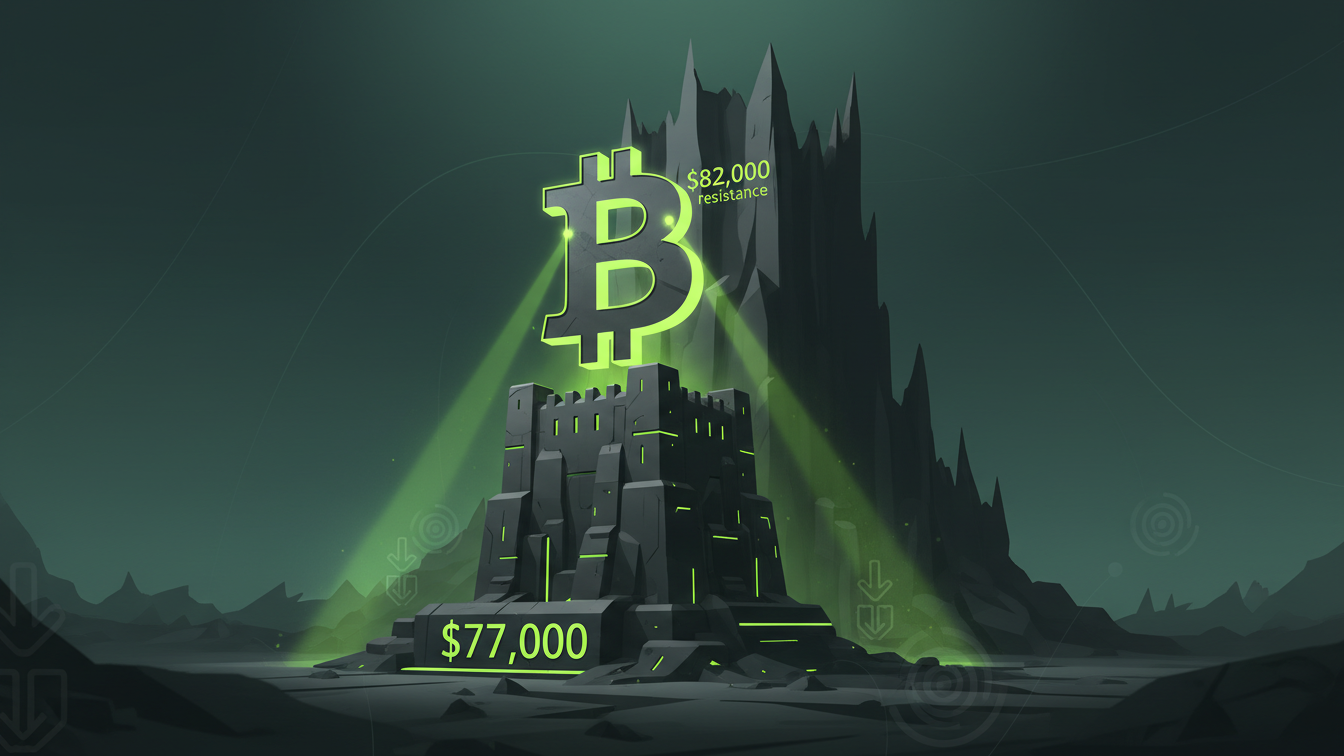 Bitcoin Defends $77K Amid $82K Resistance and Institutional Shields