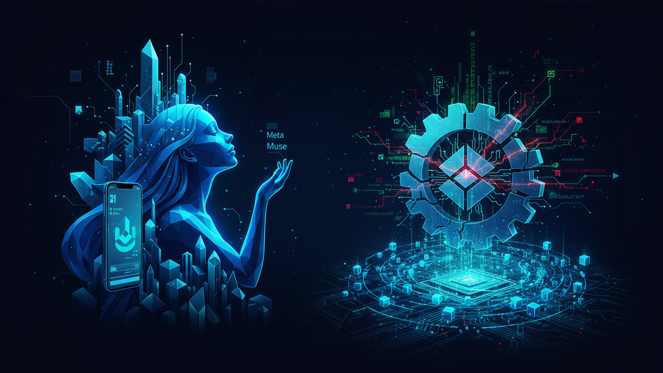 Editorial illustration for Meta Muse Hits No.2 Amid AI-Driven Quantum Crypto Breakthroughs