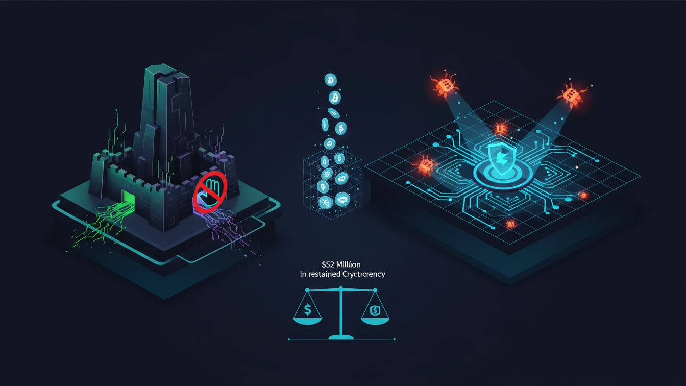 Editorial illustration for DOJ Hits Xinbi Scam Hub as Lightning Bugs Surface