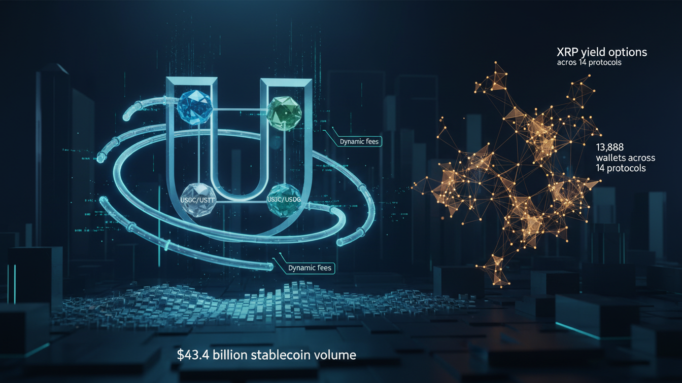 Uniswap StablePair Hook Tops Ethereum Volume While XRP Yield Options Expand