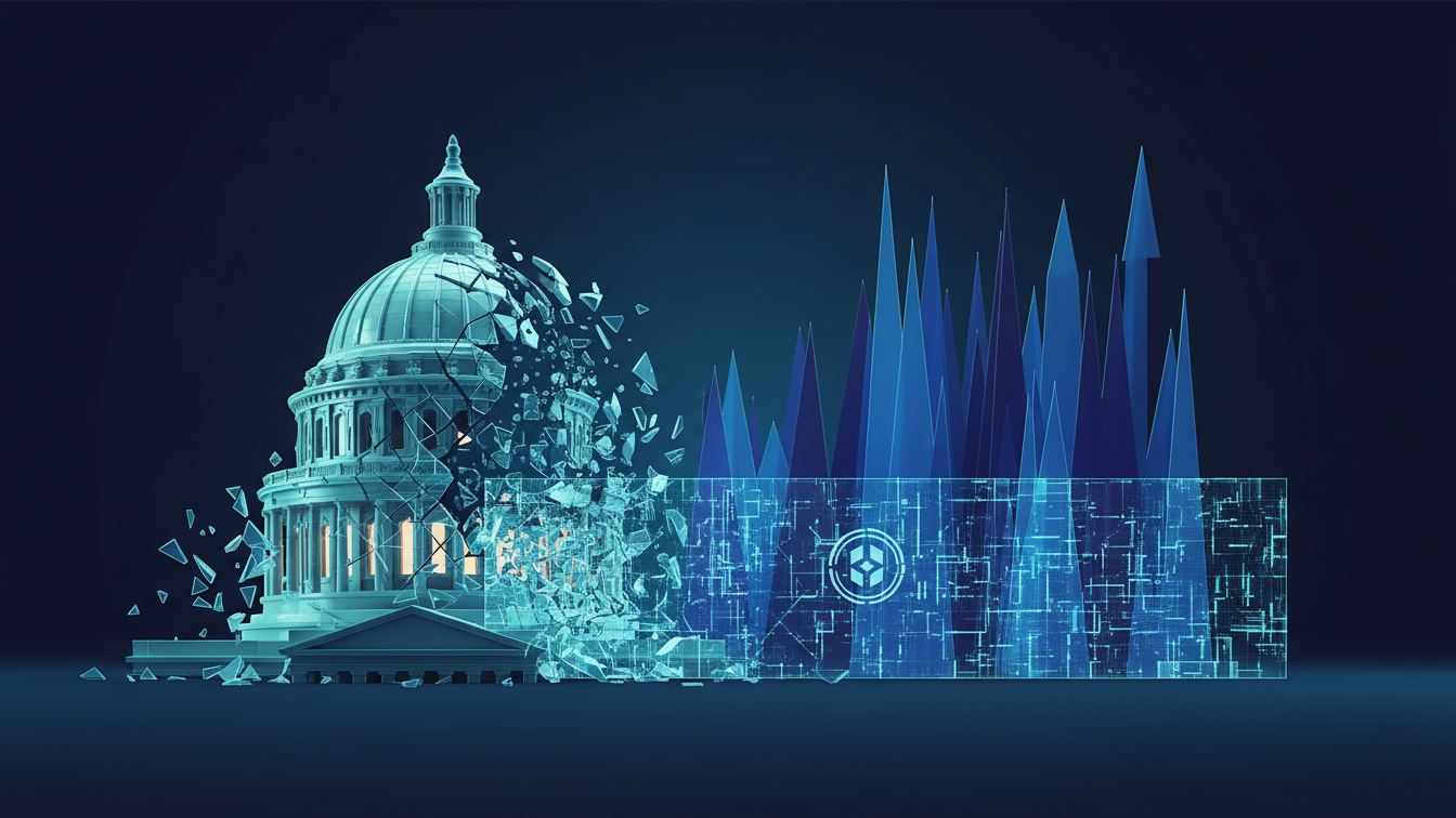 Editorial illustration for Senate Blocks Clarity Act in Blow to Crypto Regulation