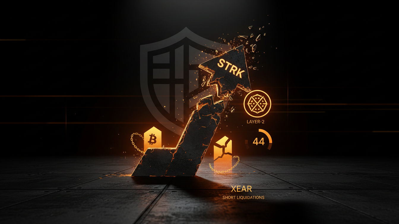 Editorial illustration for STRK Leads Altcoin Breakouts as BTC Tops $84K