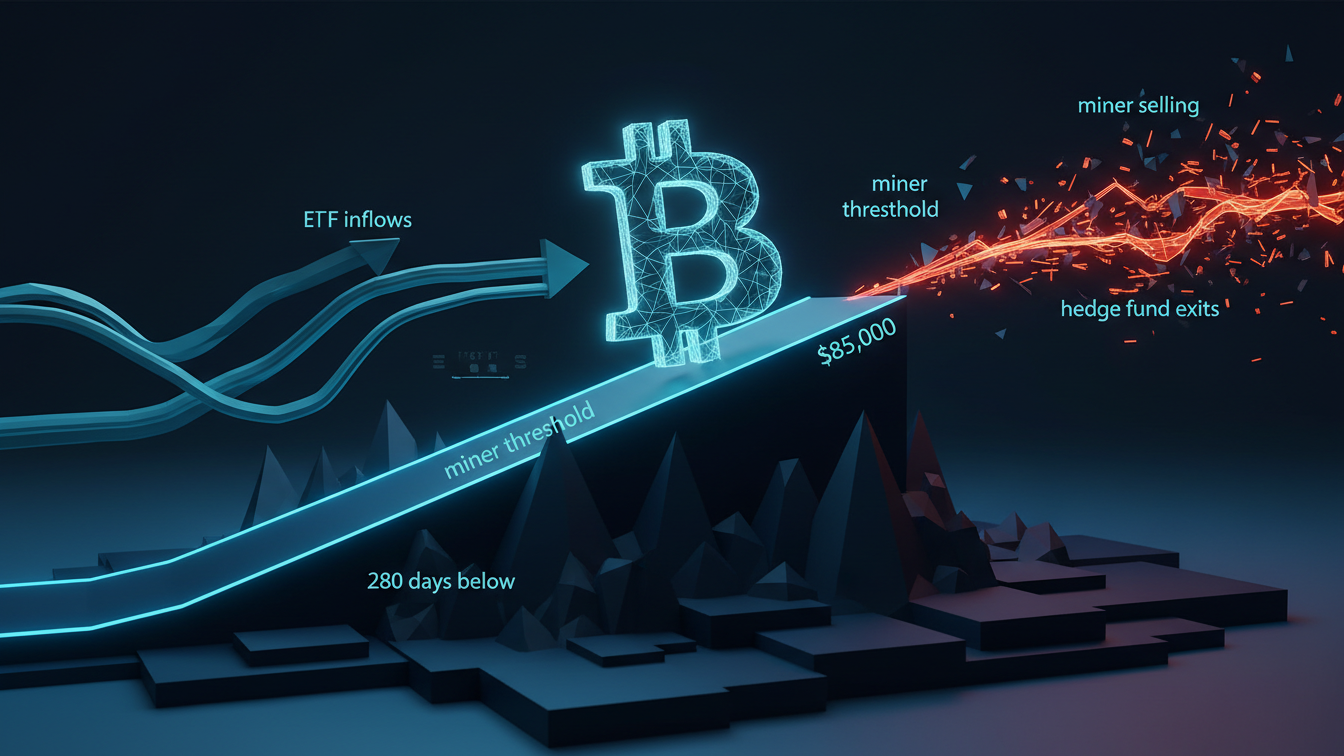 Bitcoin Near $84K Tests $85K Miner Threshold Amid ETF Flows in September 2026
