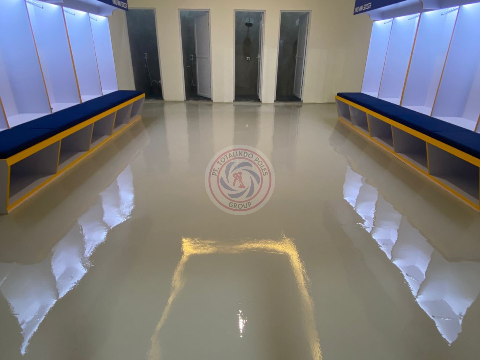 Jasa Epoxy Lantai Showroom Mobil - Totalindo Poles Group