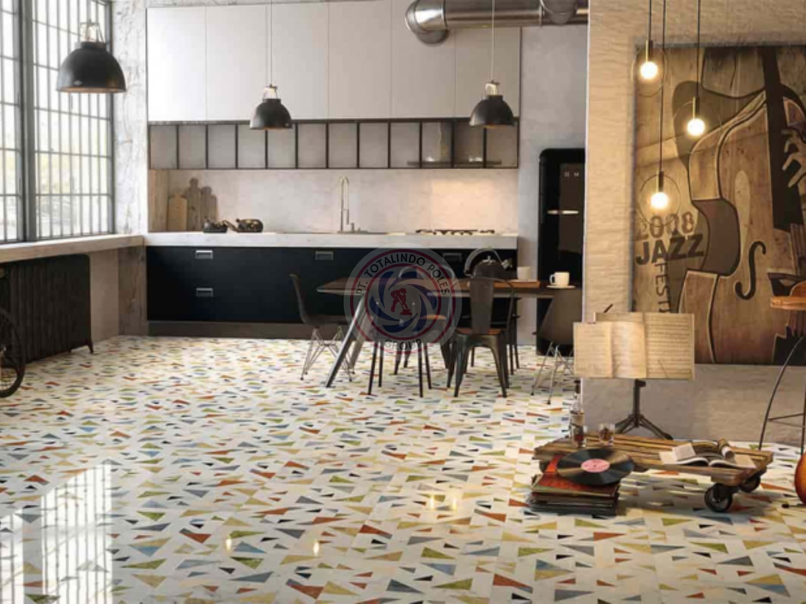 Hasil Poles Teraso Lama Kusam jadi Kinclong - Totalindo Poles Group