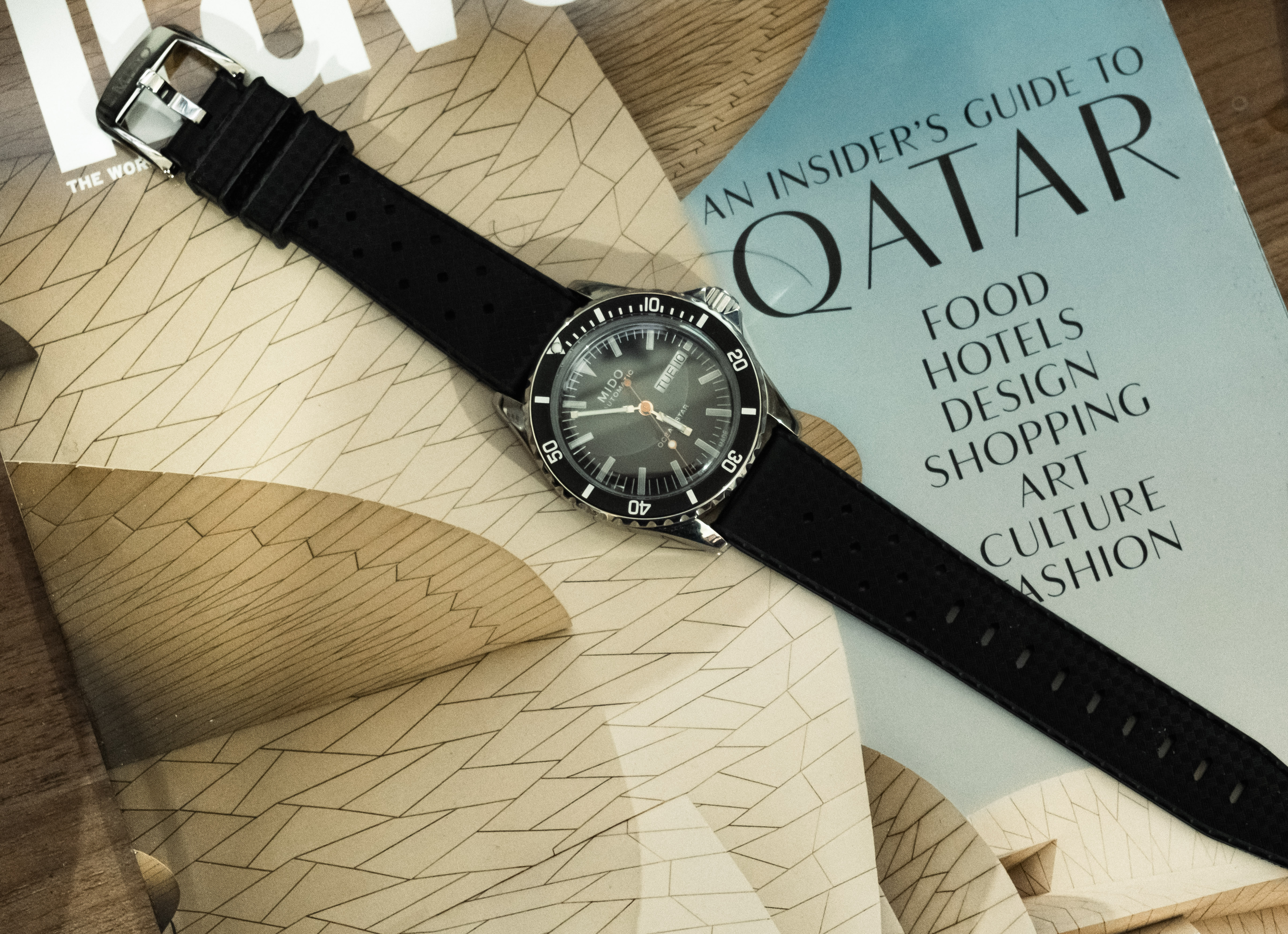 Mido Ocean Star Tribute Gradient on magazines