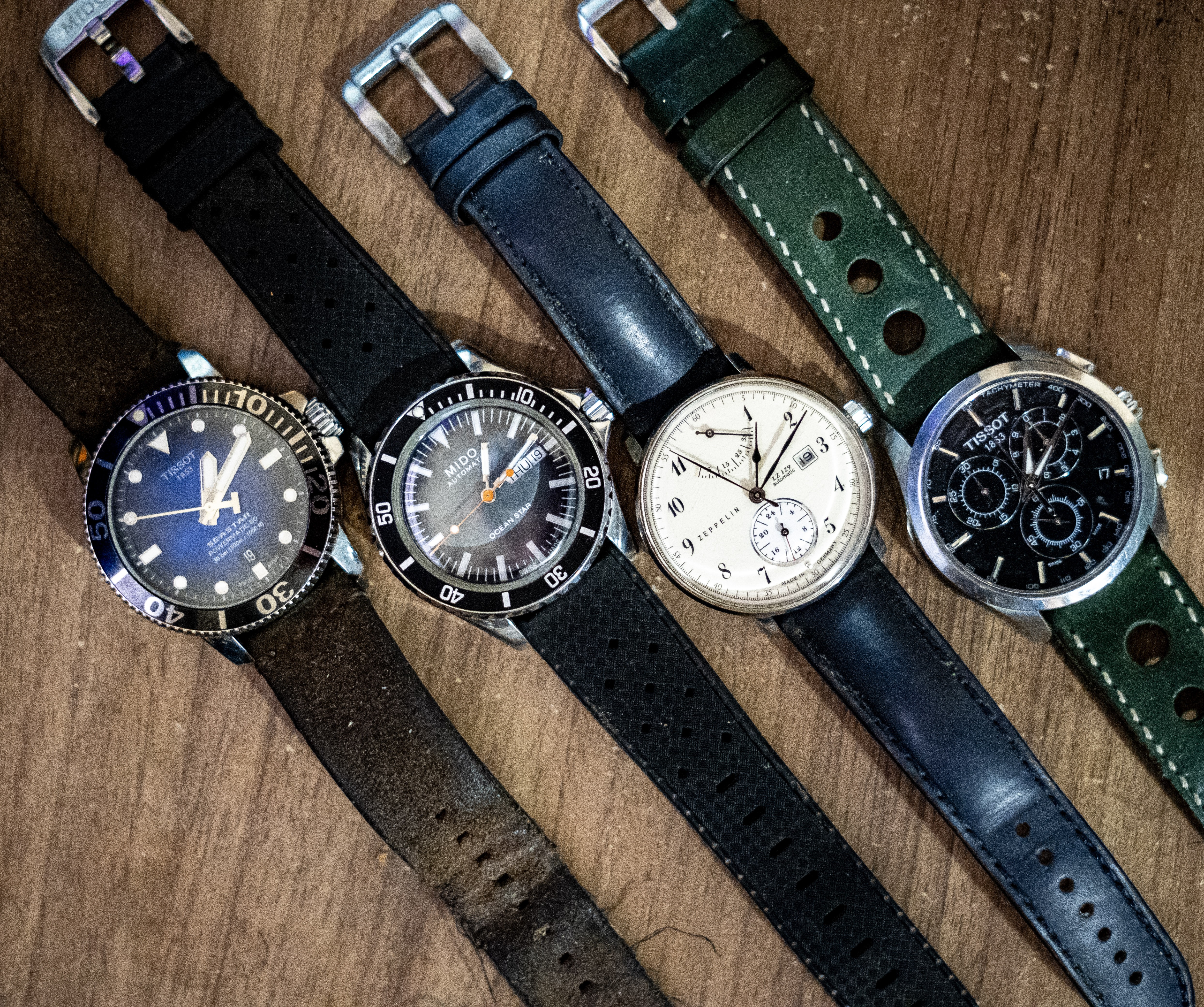 Tissot Seastar, Mido Ocean Star, Zeppelin LZ129, Tissot chronograph