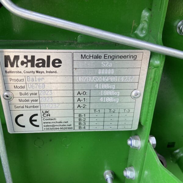 EX DEMO McHale V6-760 Round Baler For Sale - Image 17
