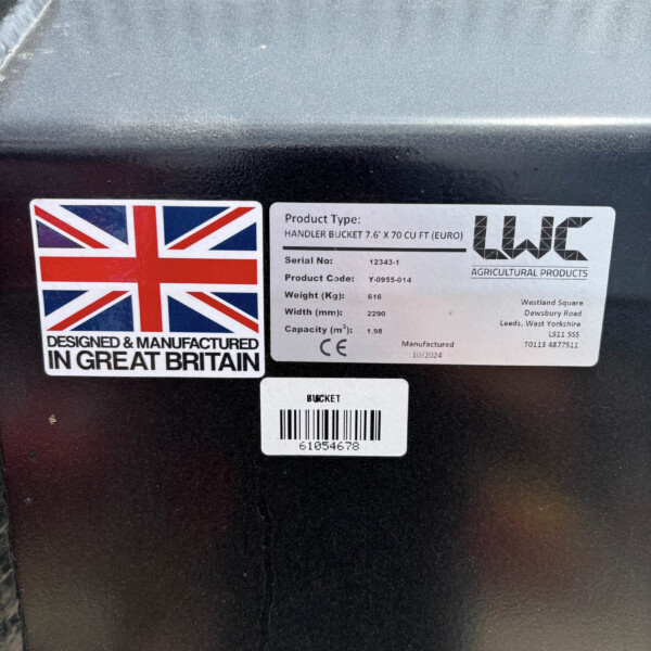 NEW LWC 7’6″ Bucket For Sale - Image 6