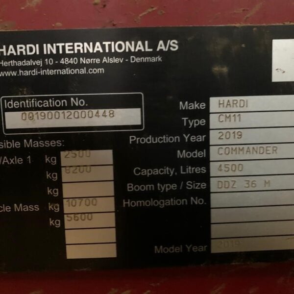 USED Hardi Commander 4500i Trailed Sprayer For Sale - Image 25