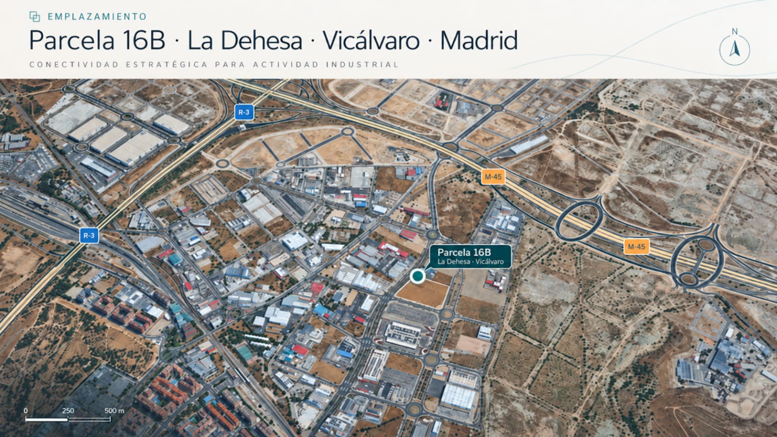 Parcela industrial en venta en La Dehesa, Vicálvaro (Madrid) · 4.439 m²