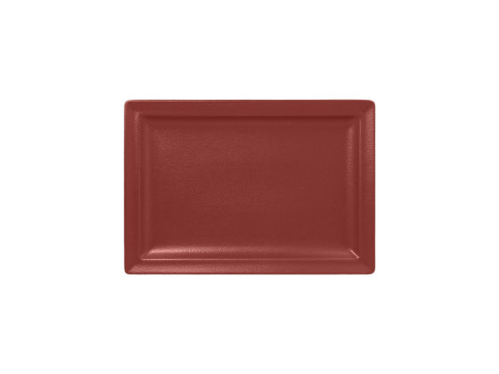 Lautanen suorakaide tummanpunainen 33x23 cm