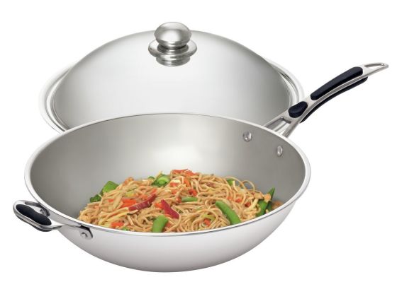 Wok-pannu W360R, rst, induktio Ø 360 mm